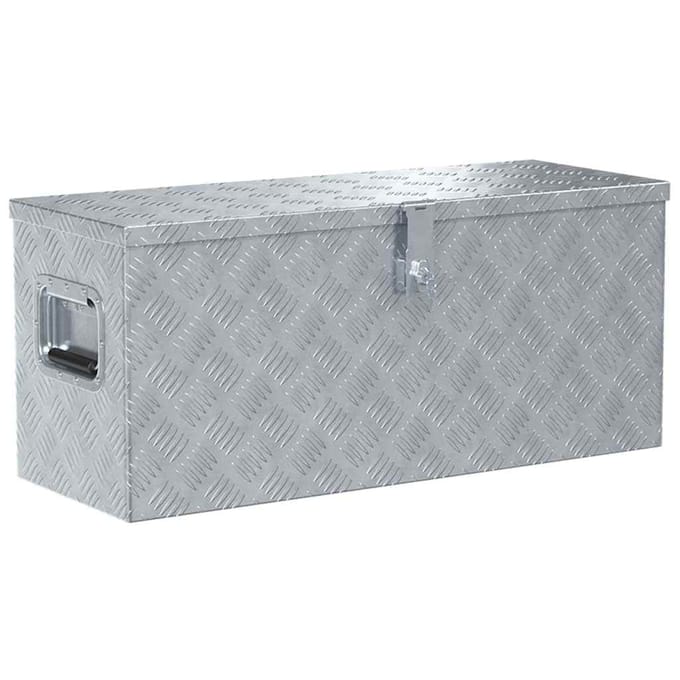 vidaXL - Aluminium - kist - 80x30x35 - cm - zilverkleurig