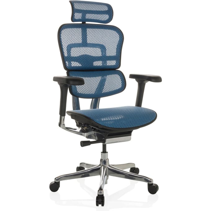 Bureaustoel / Directiestoel ERGOHUMAN GEN2 Netstof blauw hjh OFFICE