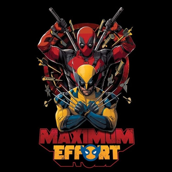 Deadpool & Wolverine Maximum Effort Unisex T-Shirt - Black - XS