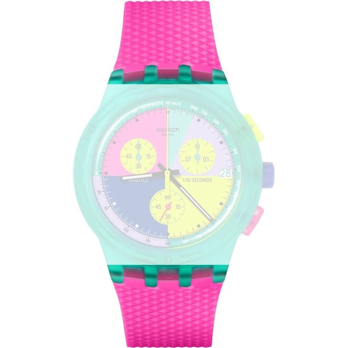 Swatch Plastic - New Chrono - SUS ASUSG408 Neon Flash Arrow Horlogeband