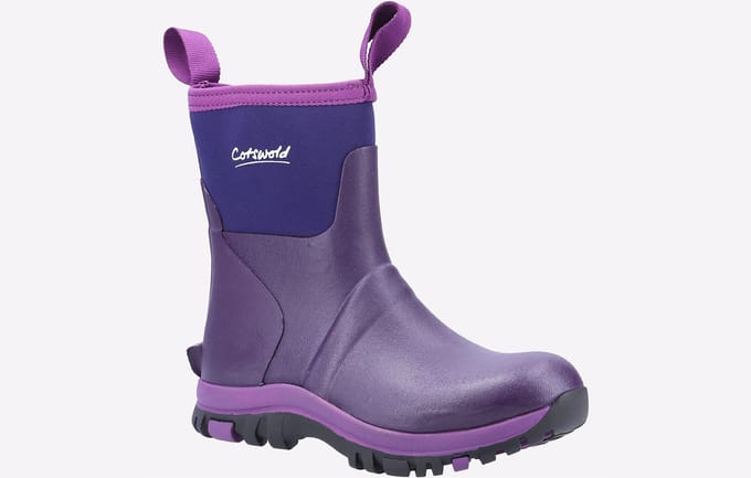 Cotswold Blaze Tpr+neopreen Dames Paarse Regenlaarzen