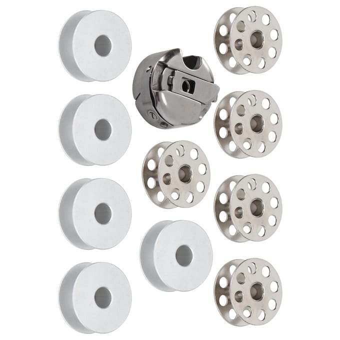 10 Stuks Spoel Spoelhuis Metalen Spoel Transportvoet Industriële Naaimachine Accessoires white