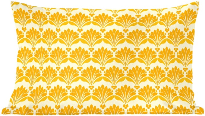 Sierkussens - Kussentjes Woonkamer - 50x30 cm - Patroon - Motief - Geel