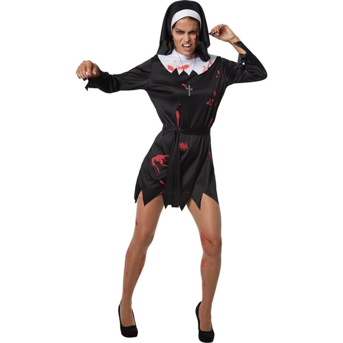Griezelige Non voor dames vrouwen S verkleedkleding