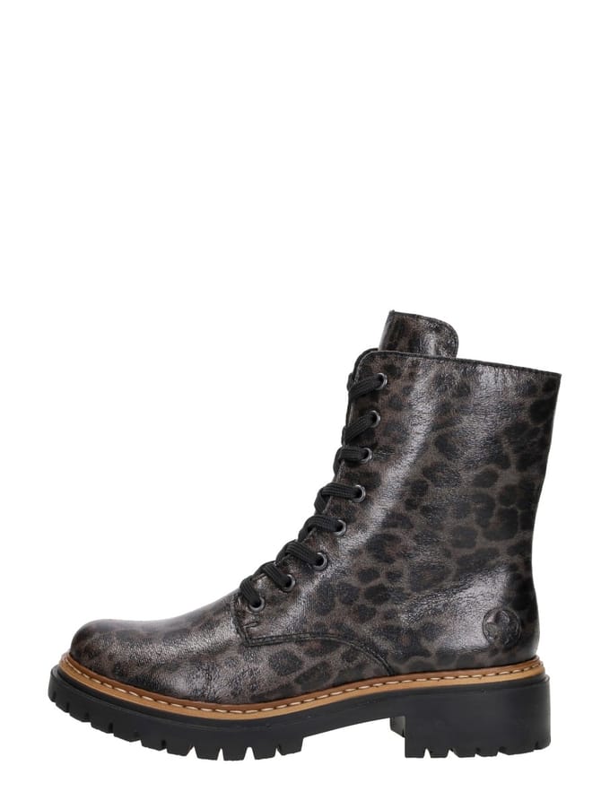 Rieker dames veterboot - Bruin multi - Maat 37