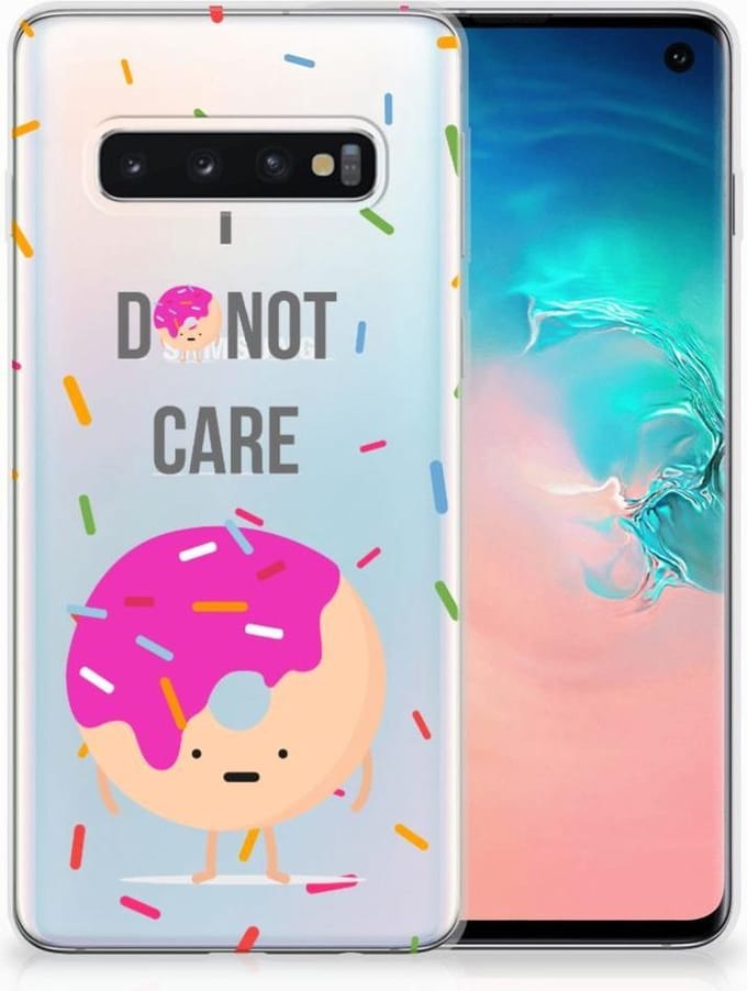Samsung Galaxy S10 Siliconen Case Donut Roze