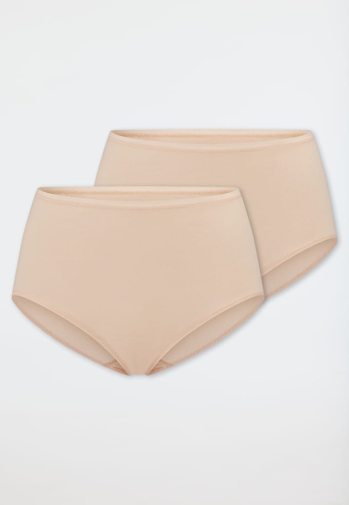 Schiesser 2 PACK Midi Slip 95/5 - Dames Onderbroek - zand beige