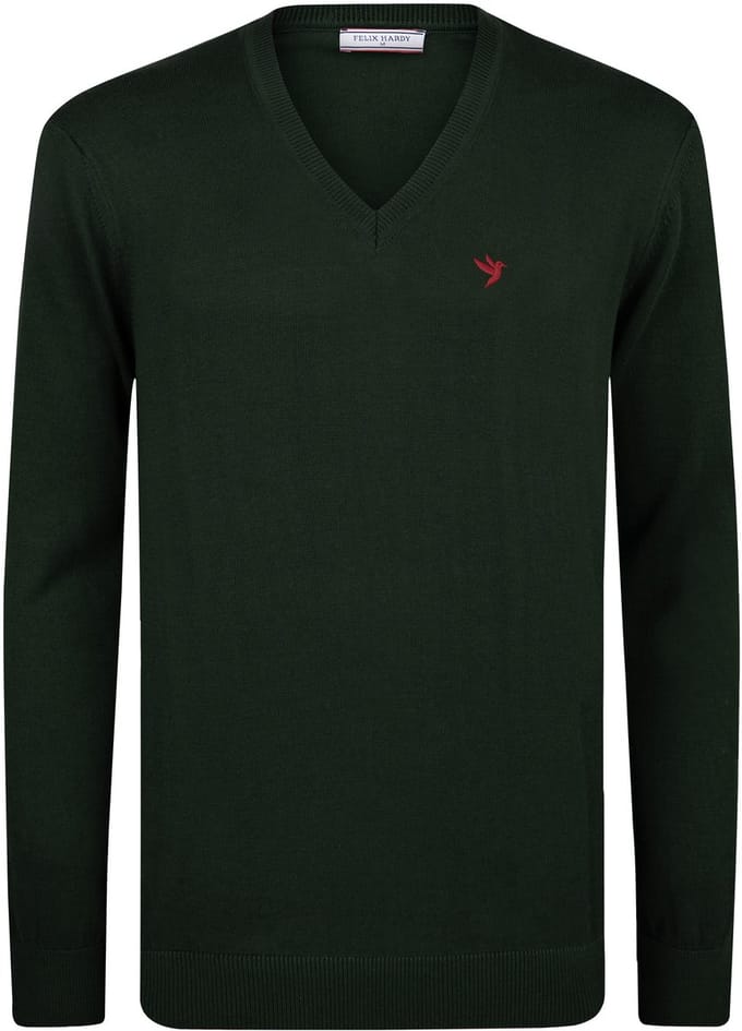 Felix Hardy Trui Met V-Hals - 100% Katoen Heren Groen - M