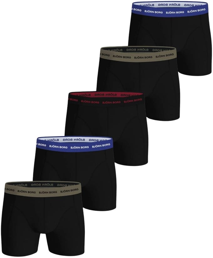 Björn Borg Cotton Stretch Boxershorts Heren (5-pack) - Maat M