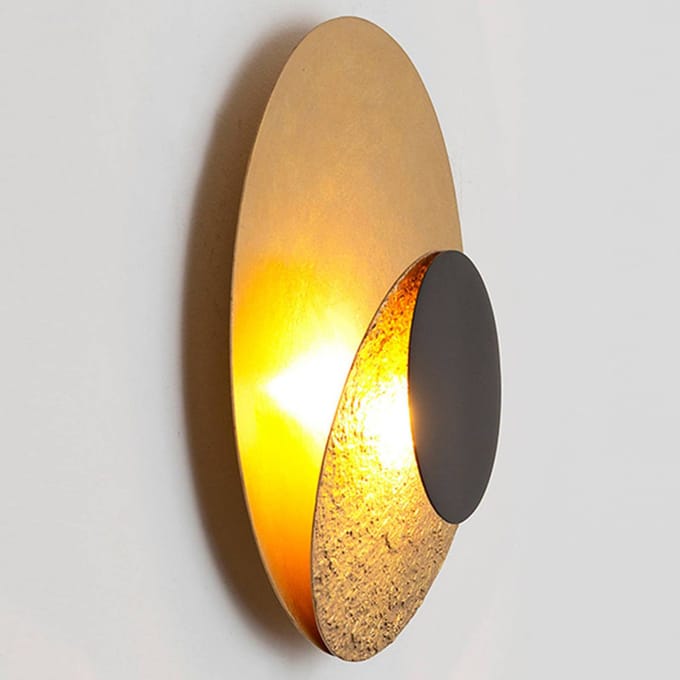 Holländer LED wandlamp La Bocca, goud-zwart