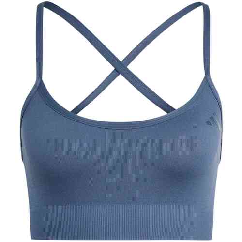 Adidas Performance Workout Essentials Light-Support Knit Beha - Dames - Blauw