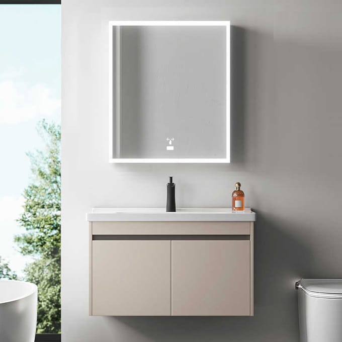 LED Spiegelkast - Afimona Zeyn 60x70 cm - Dimbaar - Witte Afwerking - IP44 Gecertificeerd