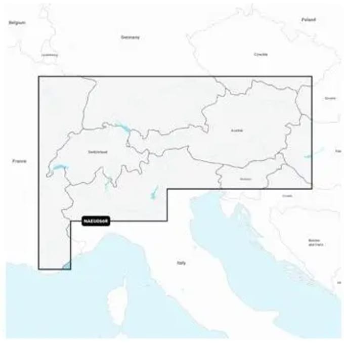 Navigatiekaart alpen meren en rivieren Navionics SD