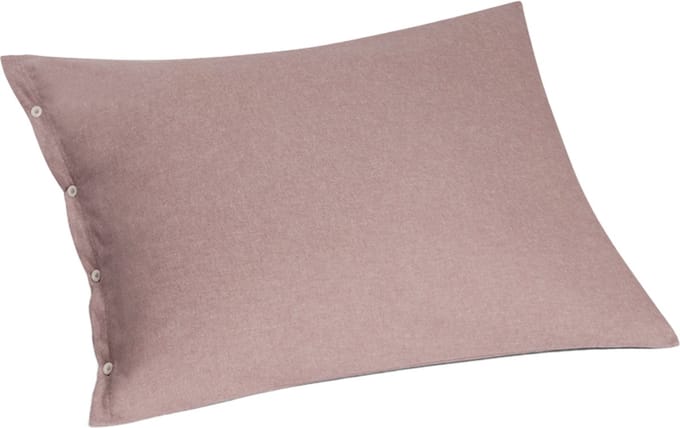Yumeko kussensloop flanel mauve chambray 50x60 - Biologisch & ecologisch - 1 stuk