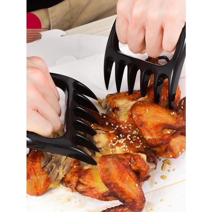 Zwarte Berenklauw Vleesversnipperaar Vleesverwerkingsgereedschap voor Keukenchef 2 PCS zwart