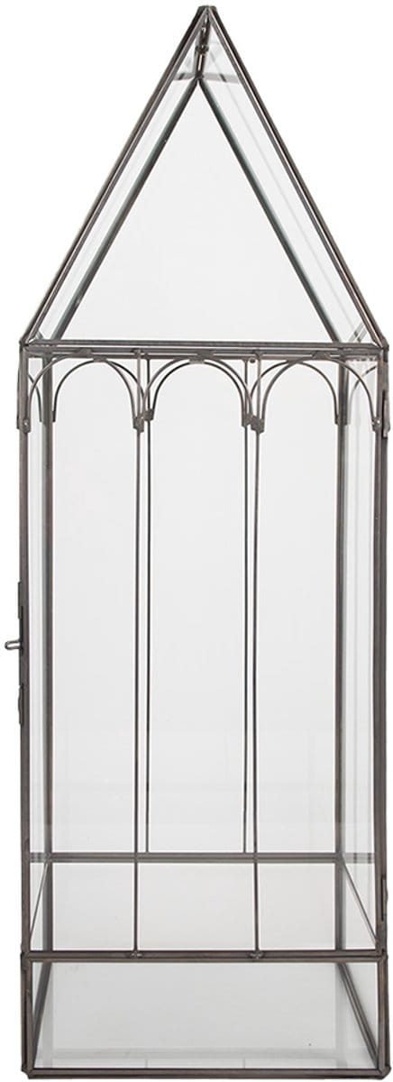 Clayre & Eef Decoratie Kweekkastje 15x15x45 cm Transparant Metaal