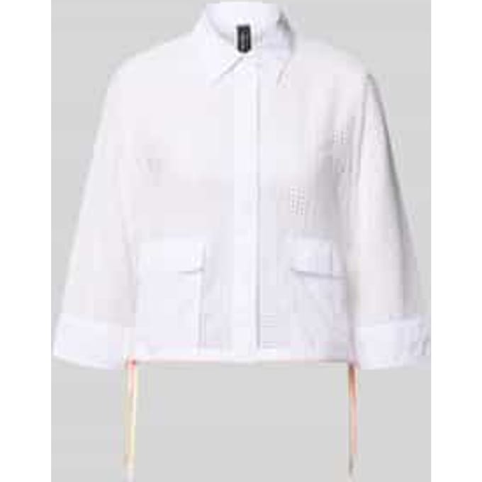 Regular fit blazer met pattetassen en 3/4-mouw