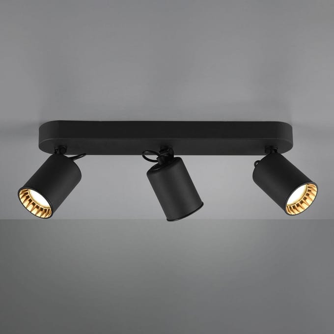 TRIO PAGO - Spot - Zwart mat - excl. 3x GU10 4,9 W - Plafondbevestiging