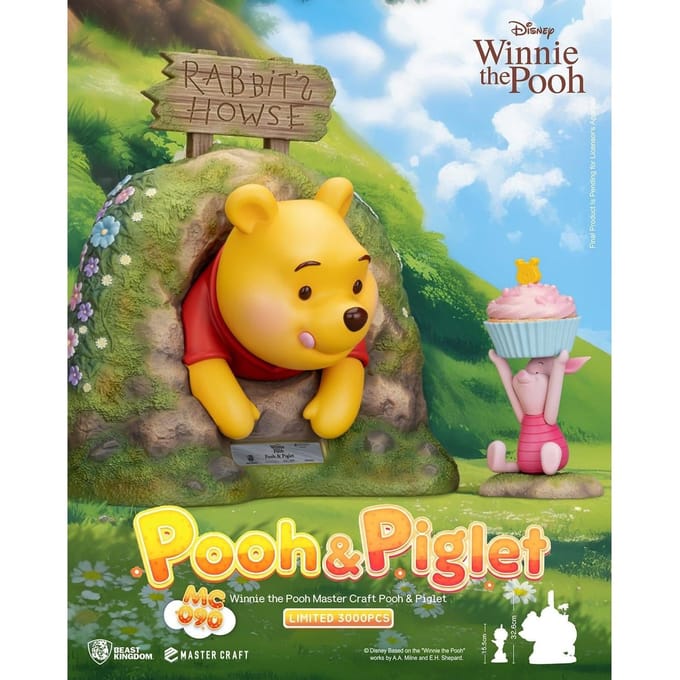 Beast Kingdom Disney Master Craft Statue Pooh & Piglet 33 cm