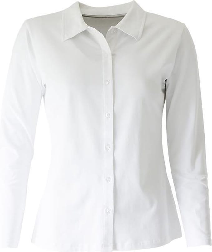 MOOI! Company - Basis blouse  - Polo - Blouse model Esmee - Kleur Light Blue - XS