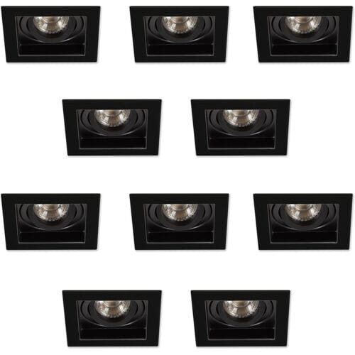 KS Verlichting Set Axl inbouwspots 10 stuks zwart