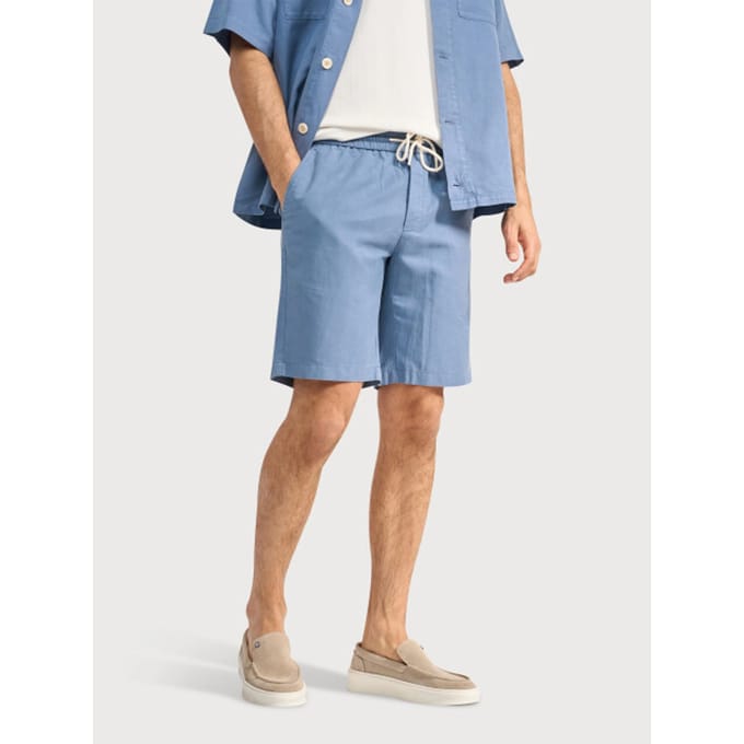 Blue Industry De linnen short |