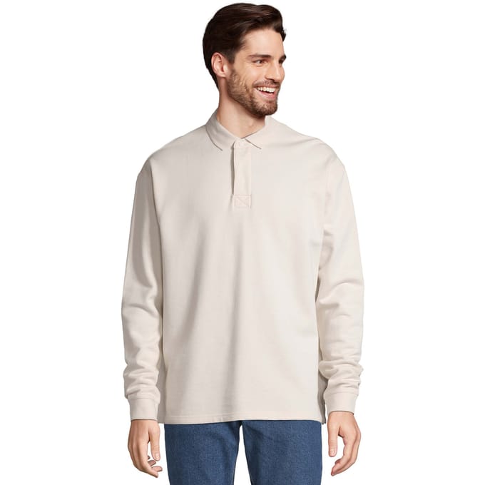 SOLS Unisex Heritage Polo Neck Sweatshirt voor volwassenen (Gebroken wit)