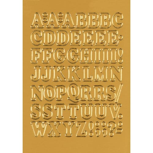 Etiket HERMA 4183 12mm letters A-Z goudfolie 50 stuks