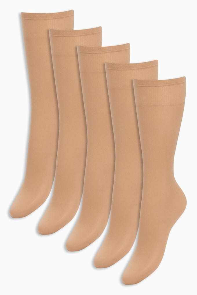 Next - Dames - 5 paar 20 denier kniekousen - Huidkleur