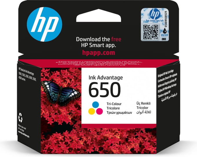 HP 650 Tri-Colour Ink Cartridge