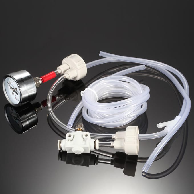 CO2-generatorsysteemkit Drukmeter Luchtstroomaanpassing Vavle Waterplant Aquariumaccessoire white