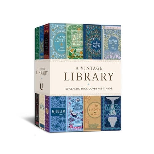 A Vintage Library: 50 Classic Book Cover Postcards - Classics Gift - Union Square & Co.