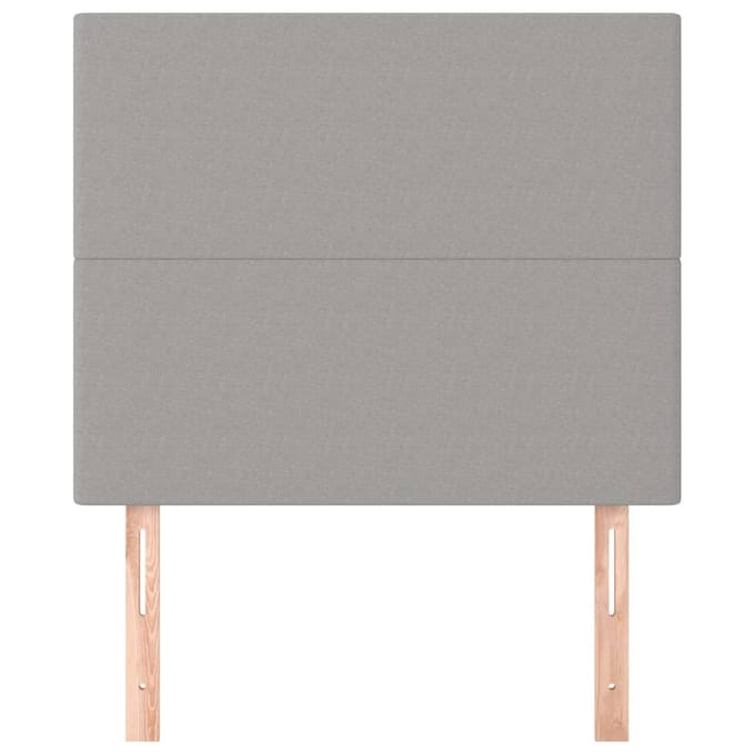 vidaXL - Hoofdbord - lichtgrijs - 100x5x118/128 - cm - stof