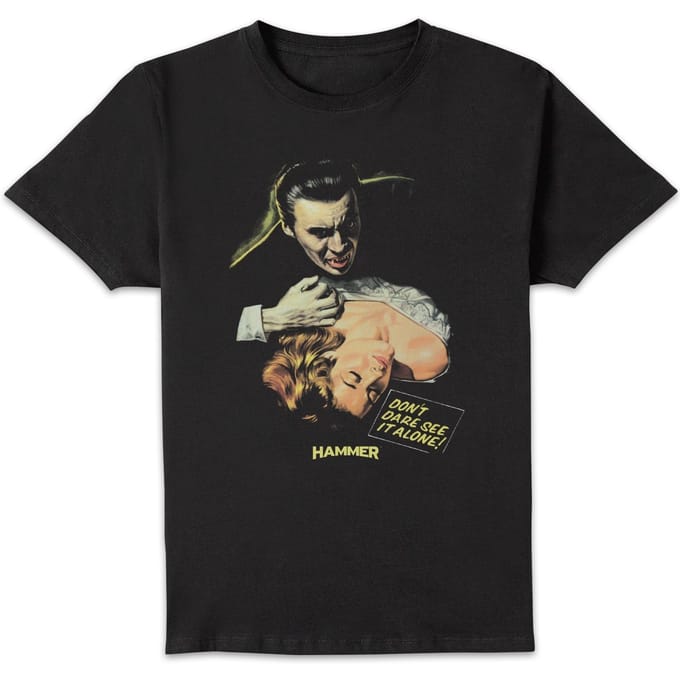 Hammer Horror Dracula Don't Dare See It Alone Men's T-Shirt - Black - XL