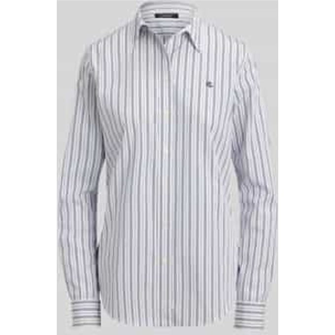 blouse met lange mouwen in relaxed fit van katoenmix