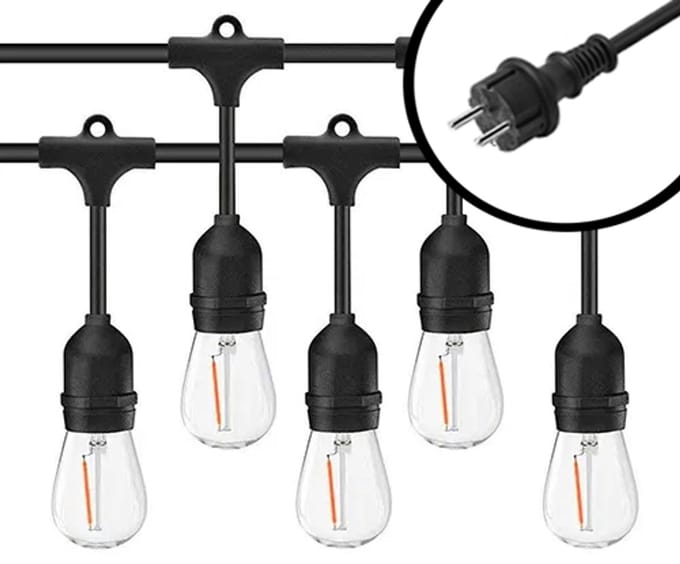 20m Arena Eco Prikkabel – Hangende lampen – Extra Warm Wit 1800K