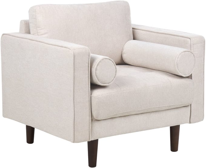 NURMO - Fauteuil - Lichtbeige - Polyester