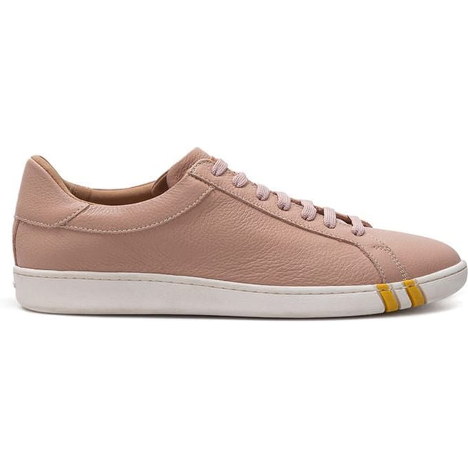 Bally Roze Stof En Leren Lage Sneakers