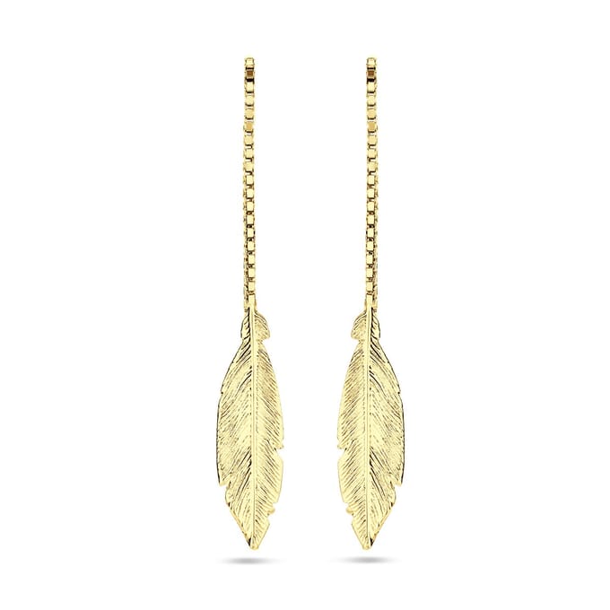 Glams doortrekoorbellen veer - Zilver