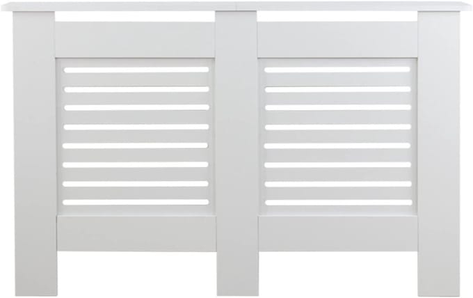 Radiator ombouw - Radiator kast - Verwarming verbergen - Bovenste plaat plank - 112 cm breed - Wit