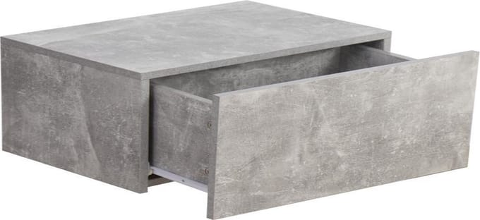 Zwevend nachtkastje - hangend halkastje - industrieel - 50 cm breed