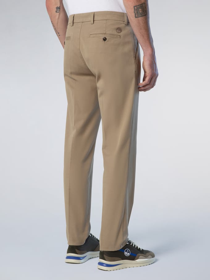North Sails Chinos Defender geplooide gabardine
