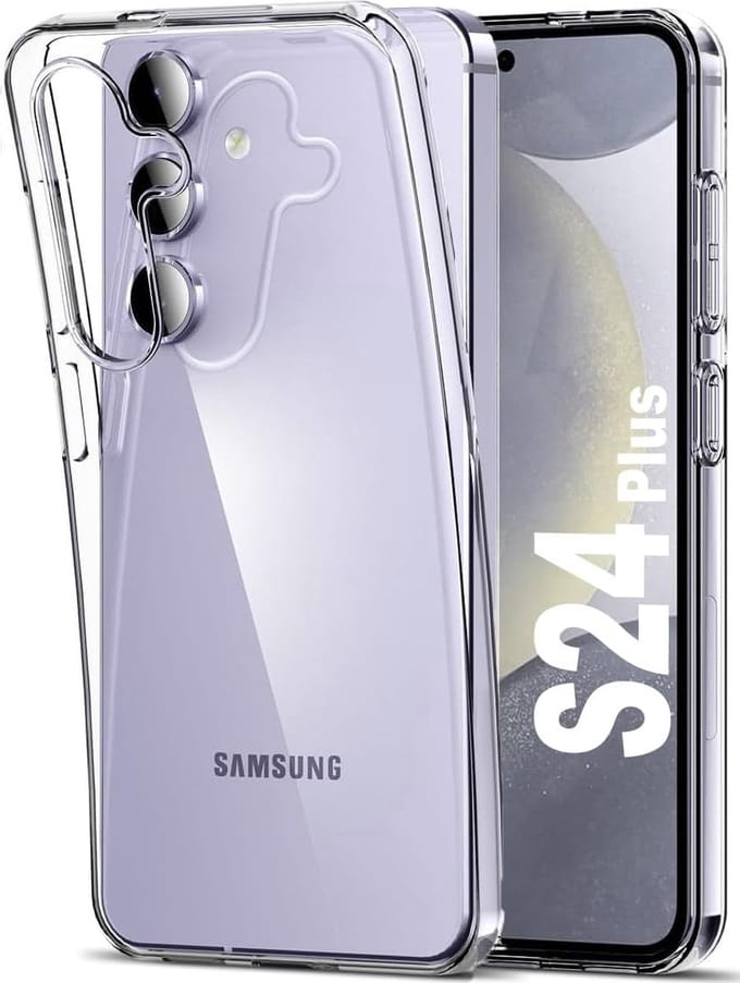 Flexibele achterkant Silicone hoesje Transparant Geschikt voor: Samsung Galaxy S24 Plus