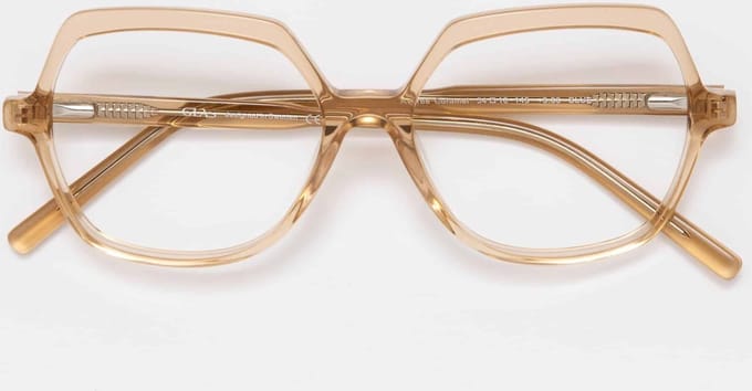 GLAS Andrea leesbril sterkte +1.50 Caramel - Acetaat - Core-wire - hoekig montuur