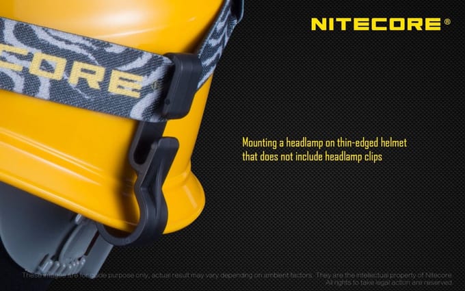 Nitecore NHC10 Helmclip 4 stuks
