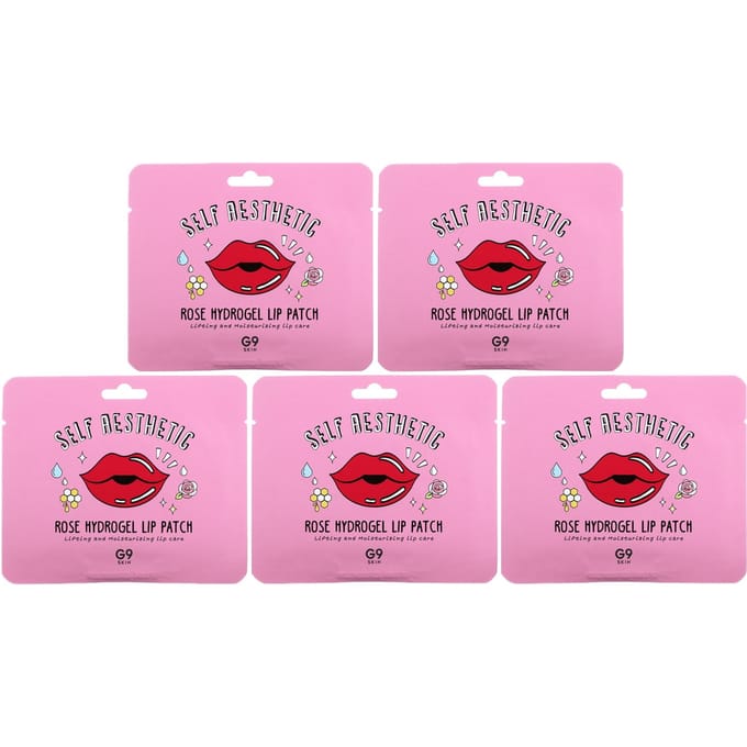 G9skin, Self Aesthetic, Patch Lèvres Hydrogel Rose, 5 sachets, 3g (0,10 oz) pink