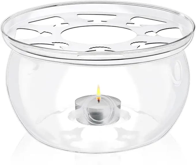 Wilmax - Warmhoudstandaard Glas - 15x8 cm