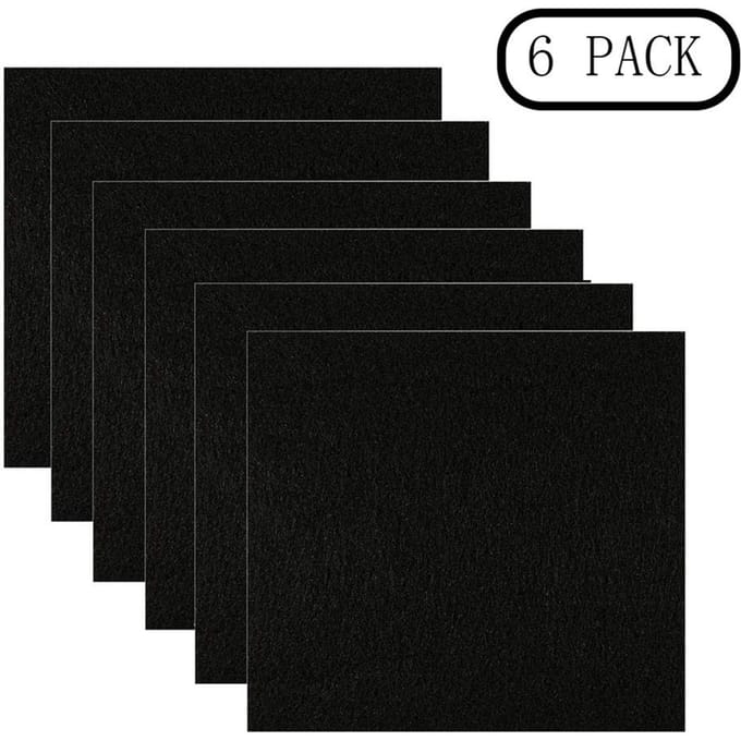 6 stuks huisdier kattenbakfilter kittens pad actieve kool deodorantfilters zwart