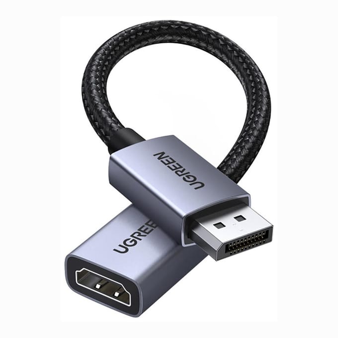 Ugreen 65982 - DisplayPort naar HDMI Adapter - 4K 30Hz - Aluminium Behuizing - Nylon Omslag