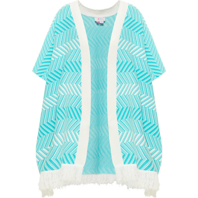 IZIA Gebreide poncho Dames Aquawit